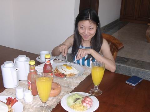 Brandy in breakfast